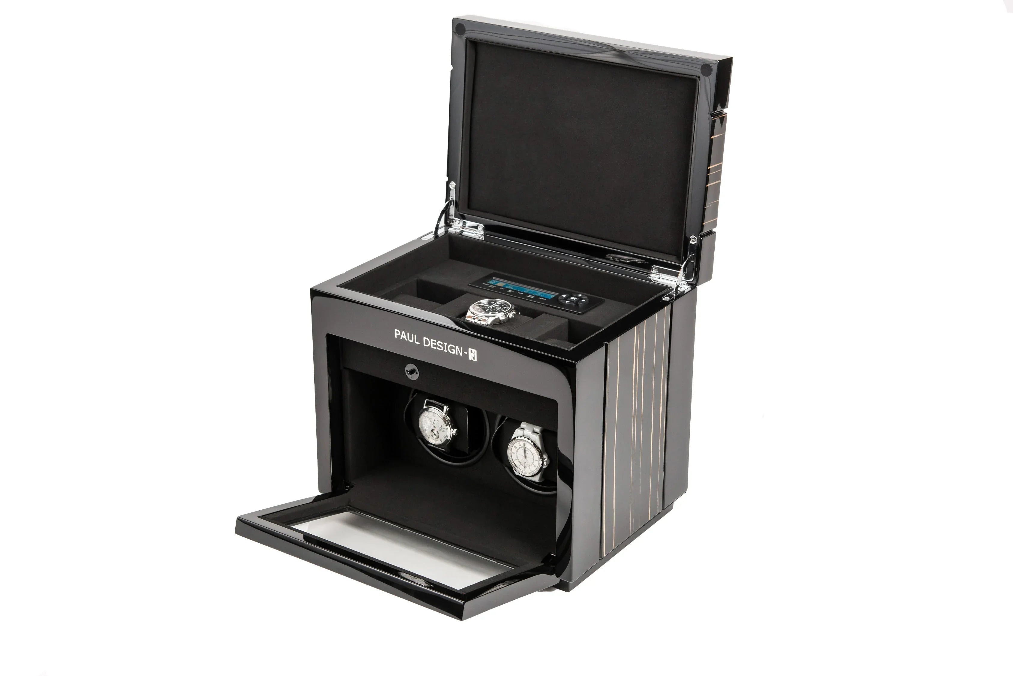 Paul Design - Gentleman 2+3 Watch Winder & Extra storage for 3 watches - detail