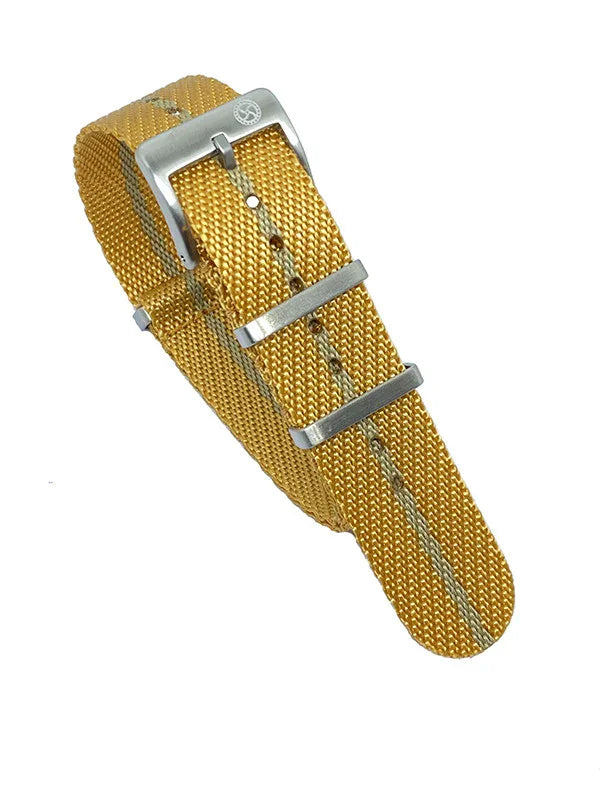 Premium NATO strap - Orange/Khaki - NATO nylon watch strap