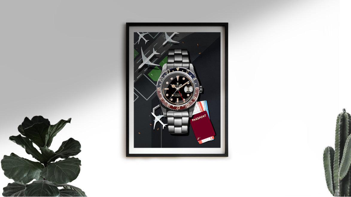 Watchoniste X MisterChrono art printing - pepsi - 60x80