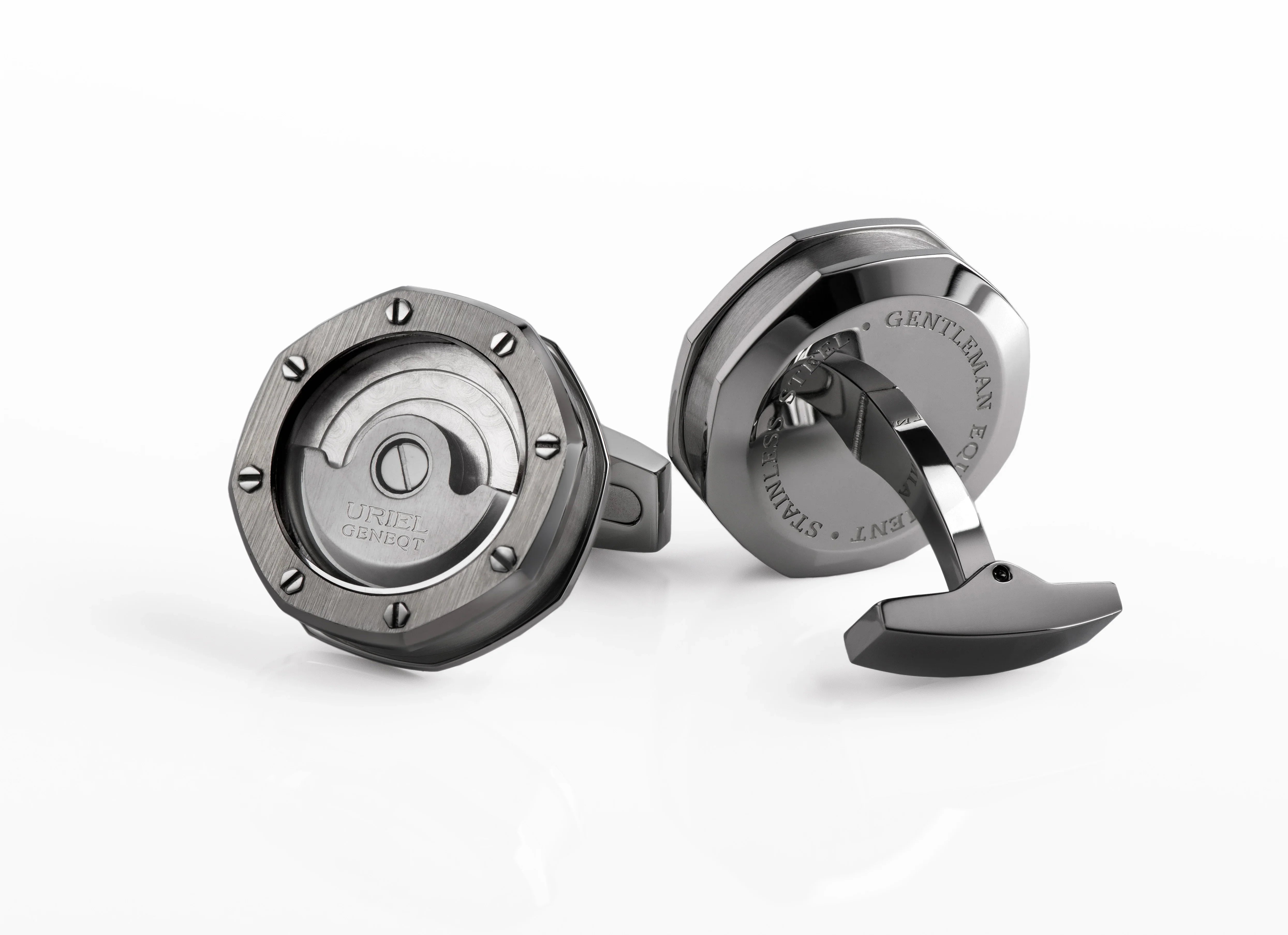 UG Octa Cufflinks - Gun Metal - watch accessory