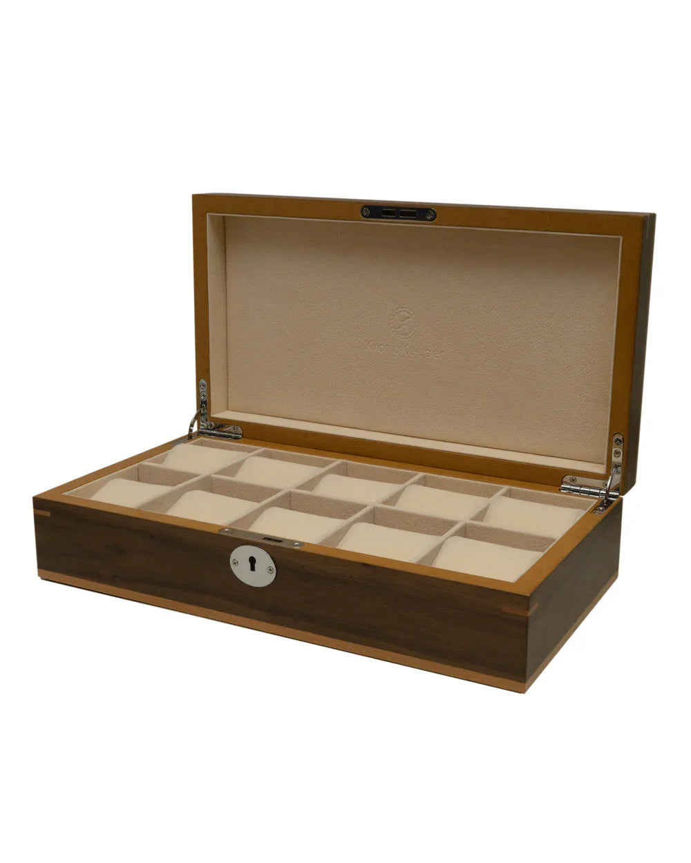 Clipperton 10 watch box in brown wood - watch box