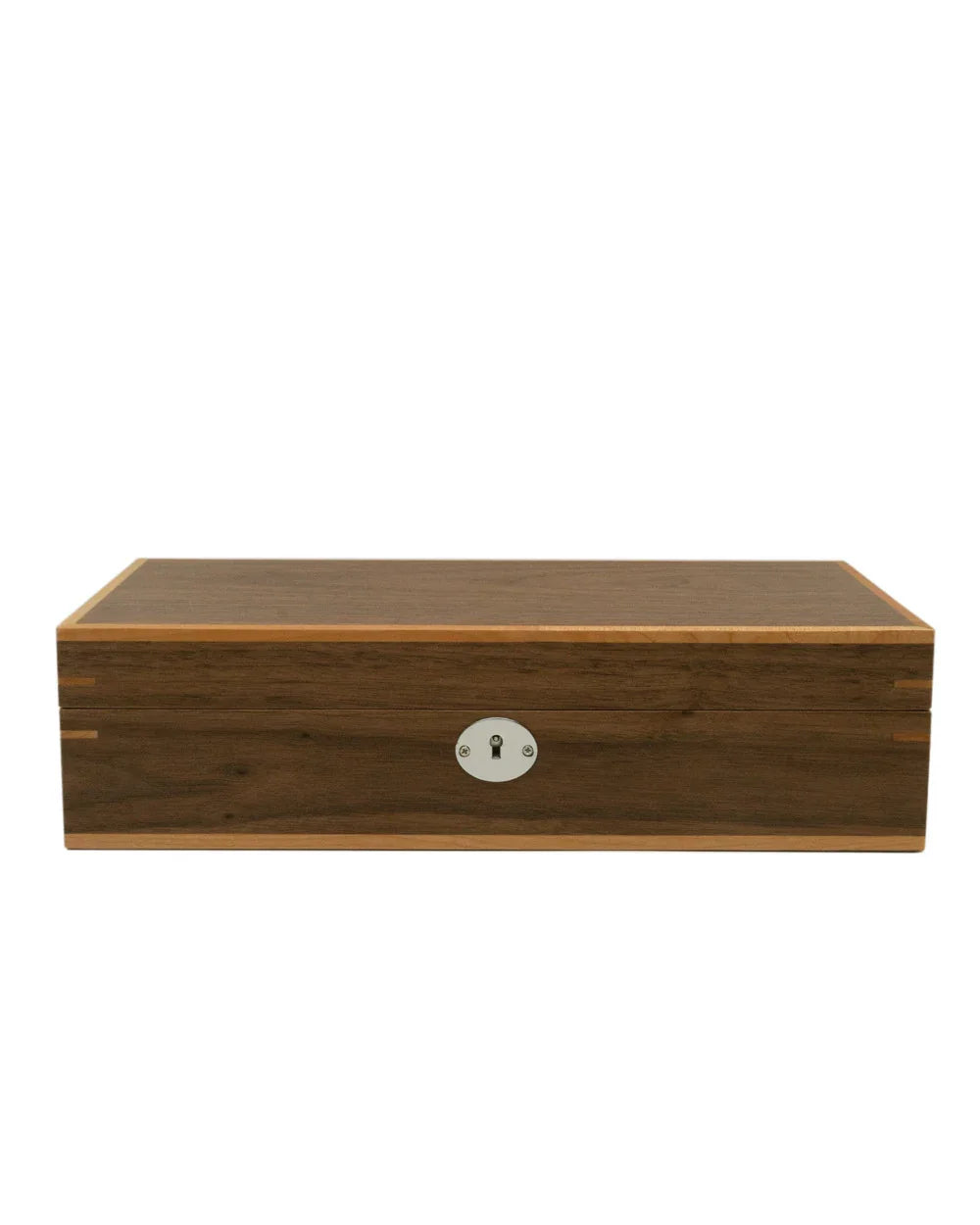 Clipperton 10 watch box in brown wood - detail