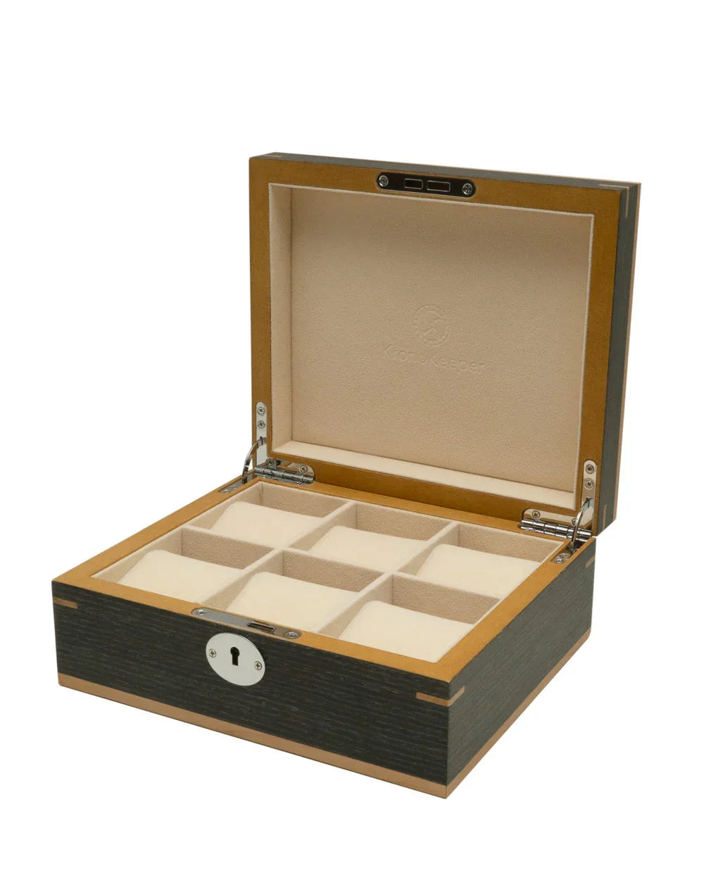 Clipperton 6 watch box in grey wood - watch box