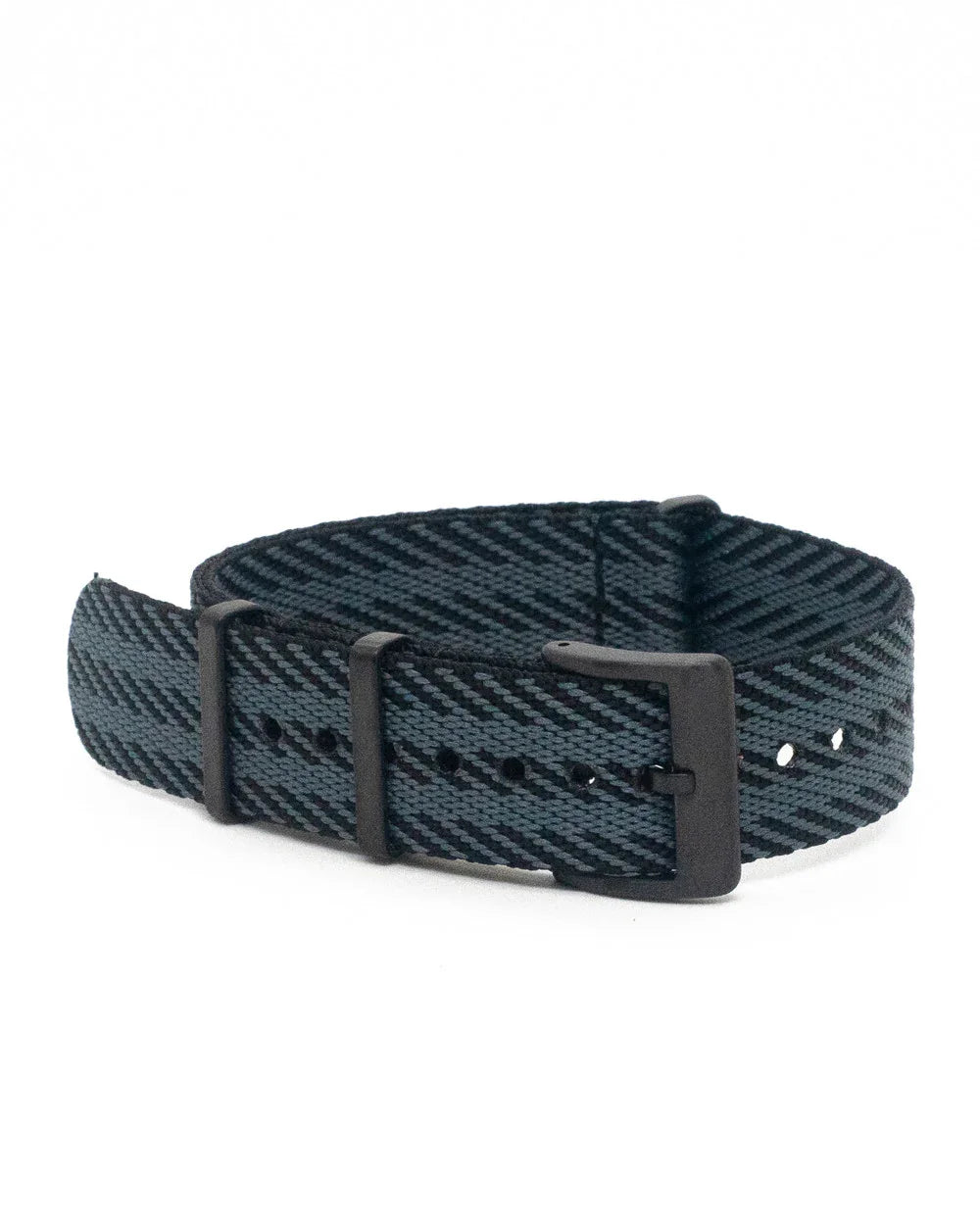 Premium NATO watch strap PVD buckle - Black/Grey - NATO nylon watch strap