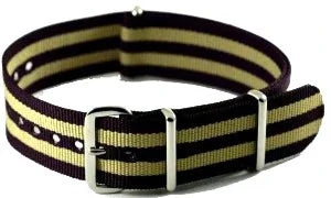 NATO watch strap Black/Sand - NATO nylon watch strap