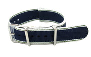 NATO watch trap White/Green/Blue - NATO nylon watch strap