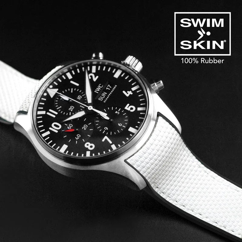 RubberB Ballistic SwimSkin 21mm - White SK21 Strap - detail