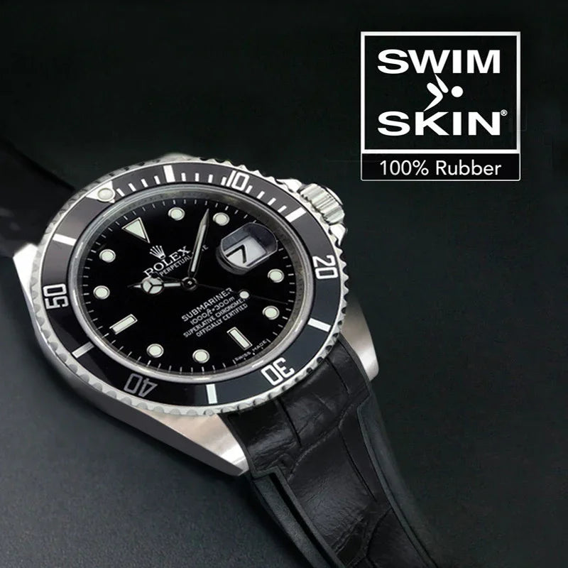 RubberB Swimskin SK20 Alligator - Black Strap - detail