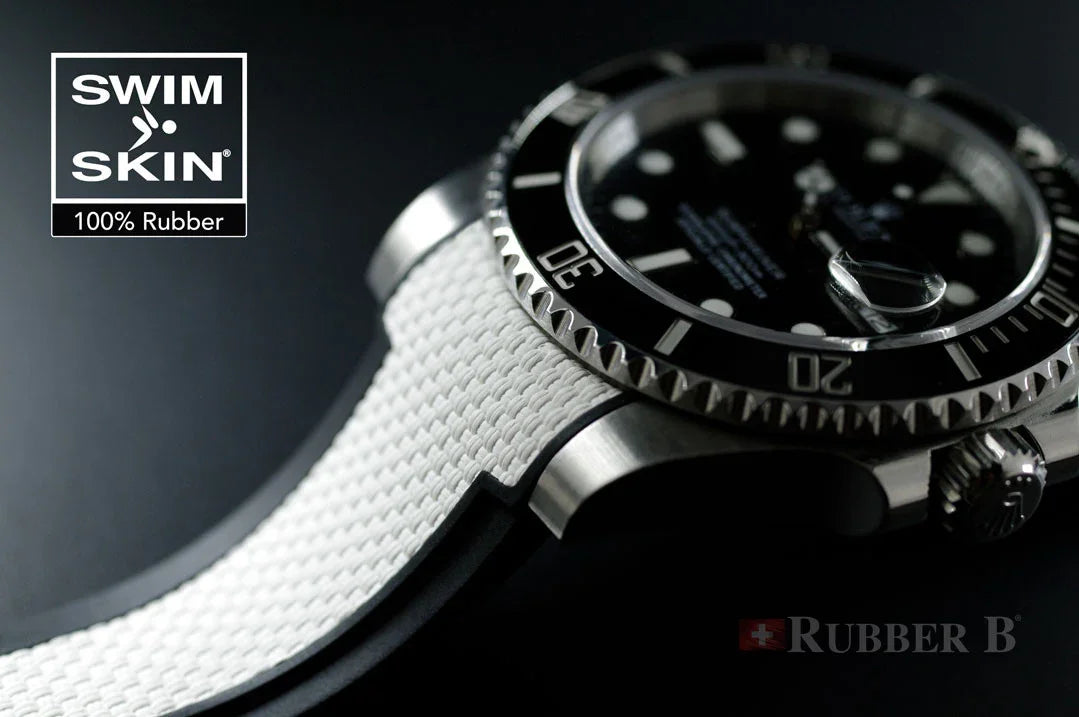 RubberB Swimskin SK20CD Ballistic - White Strap - detail