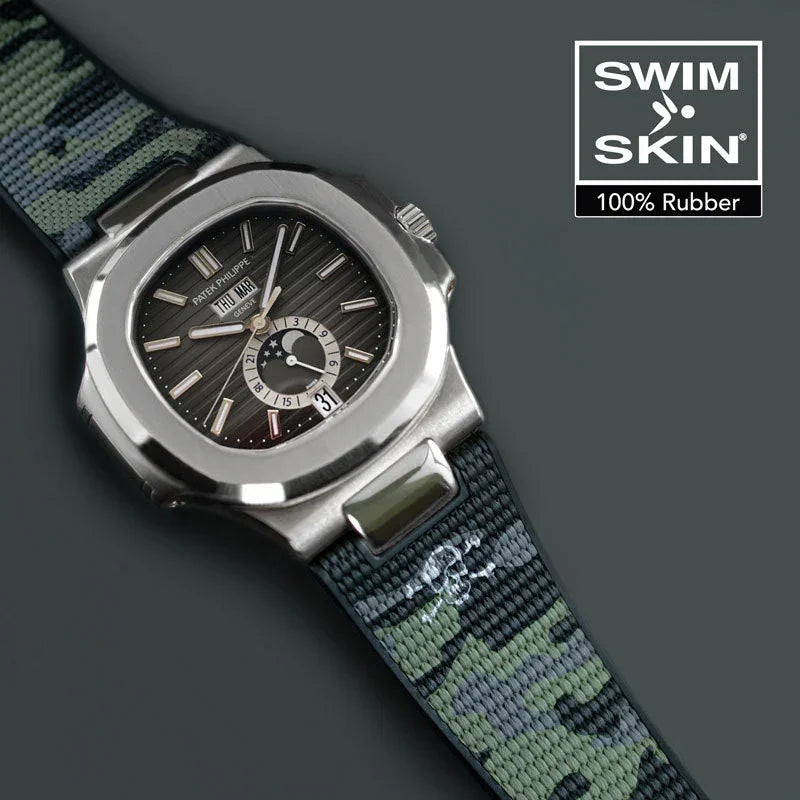 RubberB SwimSkin Twill for Patek Philippe Nautilus - Camo PK79 Strap - view 3