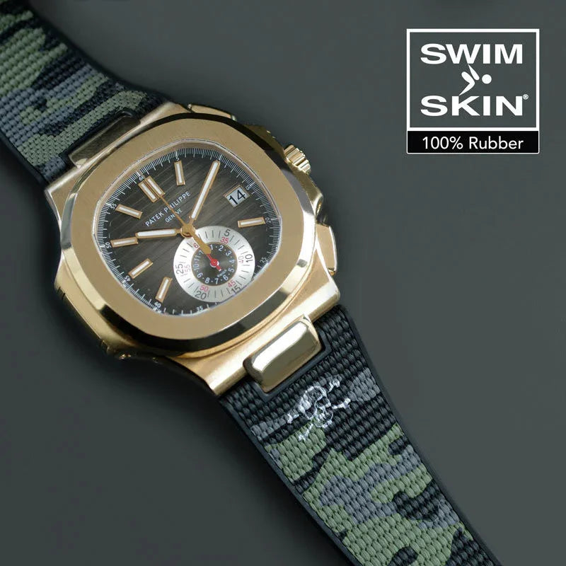 RubberB SwimSkin Twill for Patek Philippe Nautilus - Camo PK79 Strap - view 4