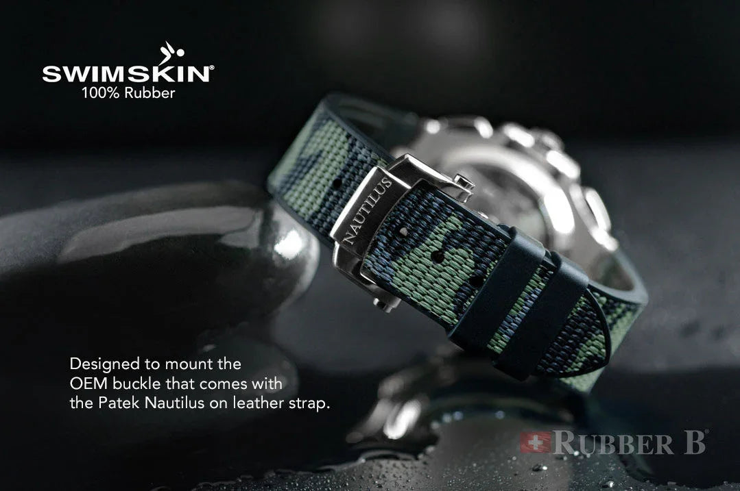 RubberB SwimSkin Twill for Patek Philippe Nautilus - Camo PK79 Strap - view 6
