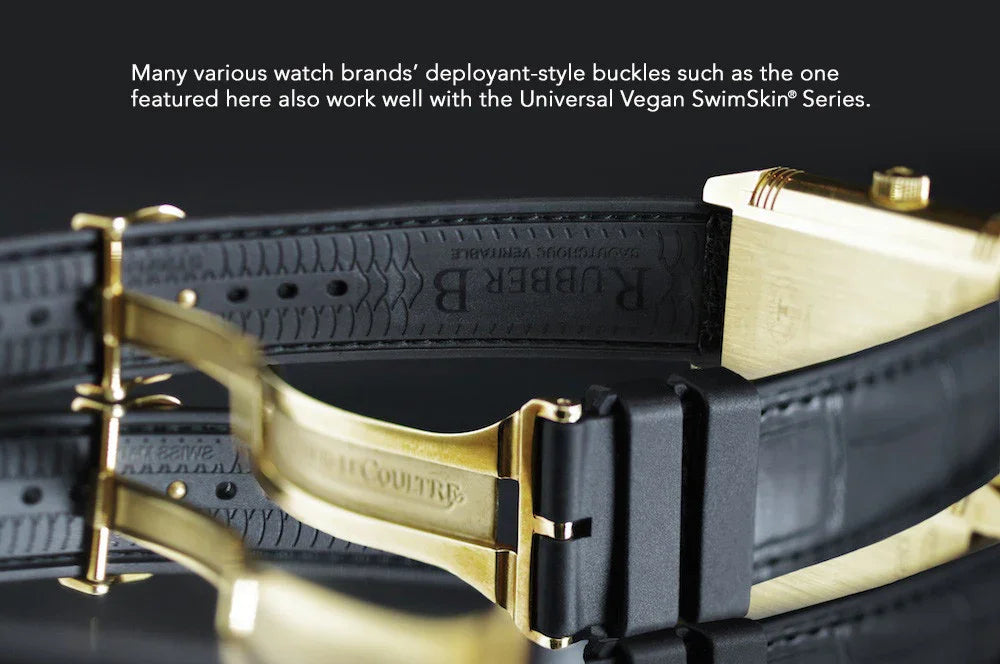 RubberB ST20 Alligator SwimSkin Black Strap - view 5