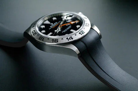 RubberB M205 Black Strap - rubber watch strap