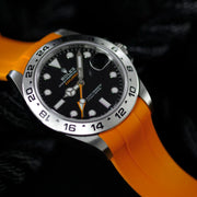 RubberB M225 Orange with buckle Strap - rubber watch strap