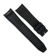 RubberB Ballistic SwimSkin 21mm - Black SK21 Strap - rubber watch strap