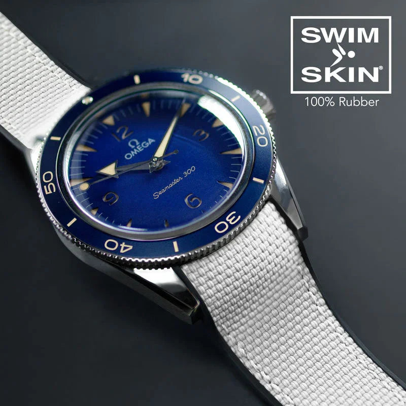 RubberB Ballistic SwimSkin 21mm - White SK21 Strap - view 3