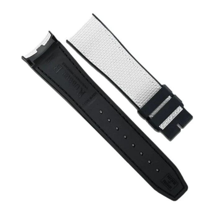 RubberB Ballistic SwimSkin 21mm - White SK21 Strap - rubber watch strap