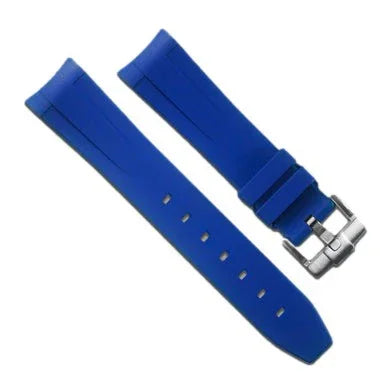 RubberB M106 Blue with buckle Strap - rubber watch strap