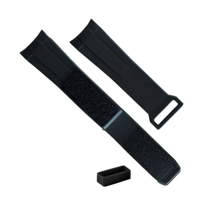 Rubber B Velcro Series - V113 Black - rubber watch strap