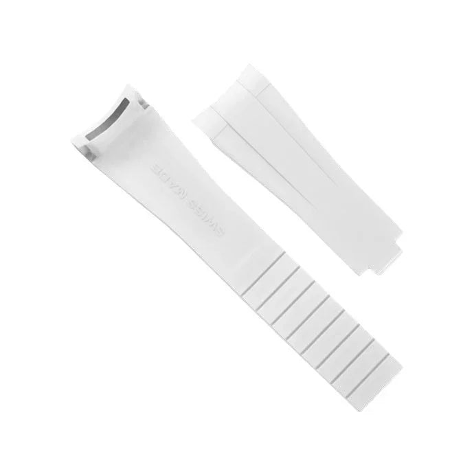 RubberB M105 White Strap - rubber watch strap