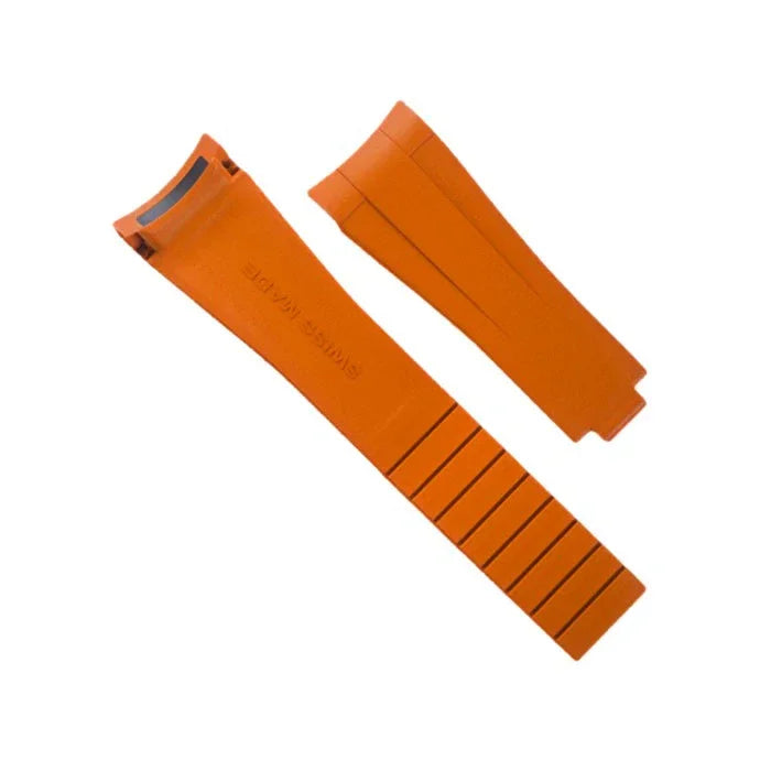 RubberB M105 Orange Strap - rubber watch strap