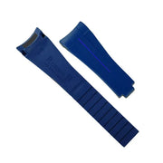 RubberB M109 Navy/ Blue for Rolex Yachtmaster II 44mm Strap - rubber watch strap