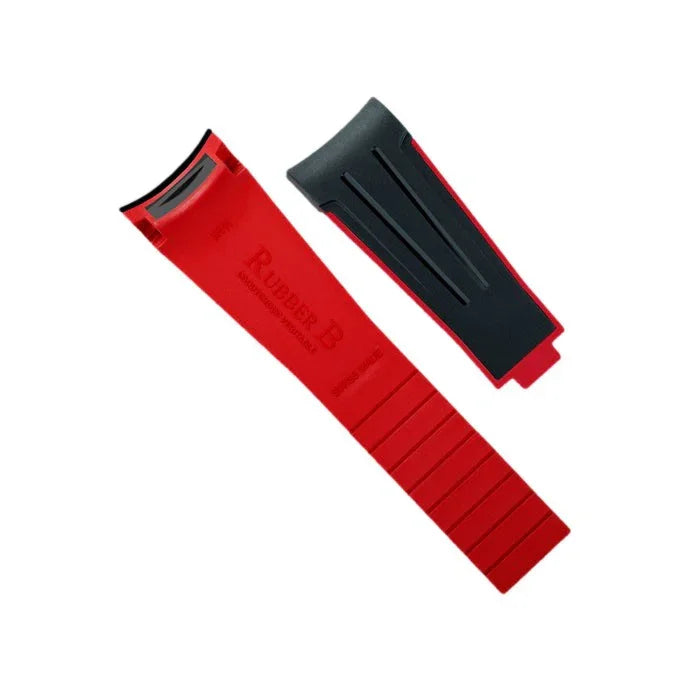 Rubber B Strap M111 Black/Red for Sky-Dweller on Oyster Strap - rubber watch strap