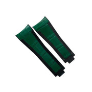 RubberB Swimskin SK20 Alligator - Pine Green Strap - alligator leather watch strap