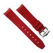 RubberB M113 Red with buckle Strap - rubber watch strap