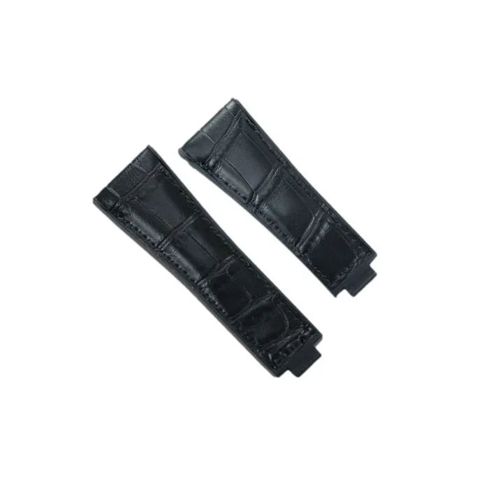 Rubber B SwimSkin Alligator M200 - Black - alligator leather watch strap