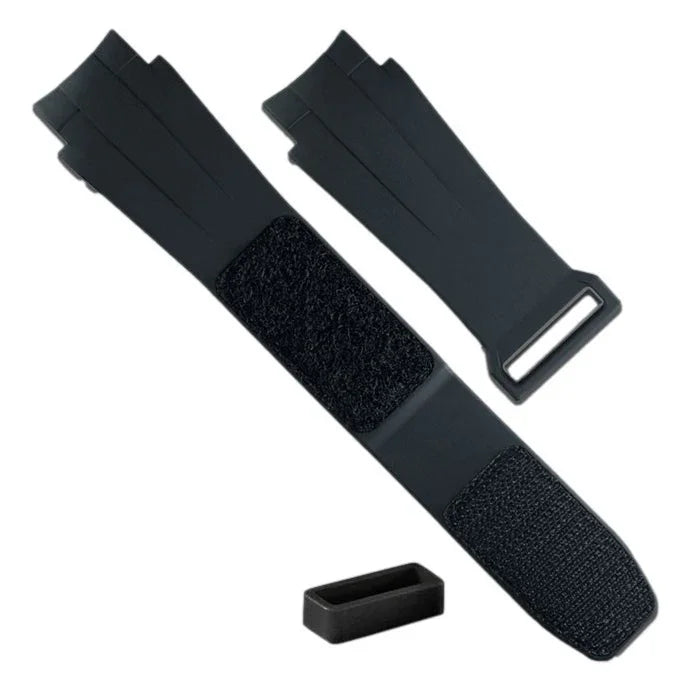 Rubber B Velcro Series - V117 Black - rubber watch strap