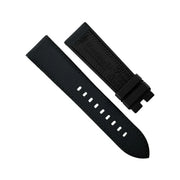 RubberB Ballistic SwimSkin PS22 - Black Strap - rubber watch strap