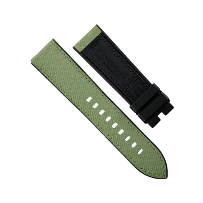 RubberB Ballistic SwimSkin PS24 Military Green Strap - rubber watch strap