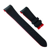 RubberB T800 for Tudor Black/Red Strap - rubber watch strap