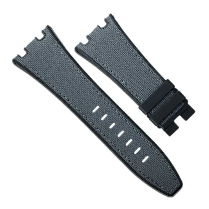 RubberB Sailcloth SwimSkin APC42 Grey Strap - rubber watch strap