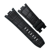 Rubber B strap APC44 Alligator SwimSkin  Black 