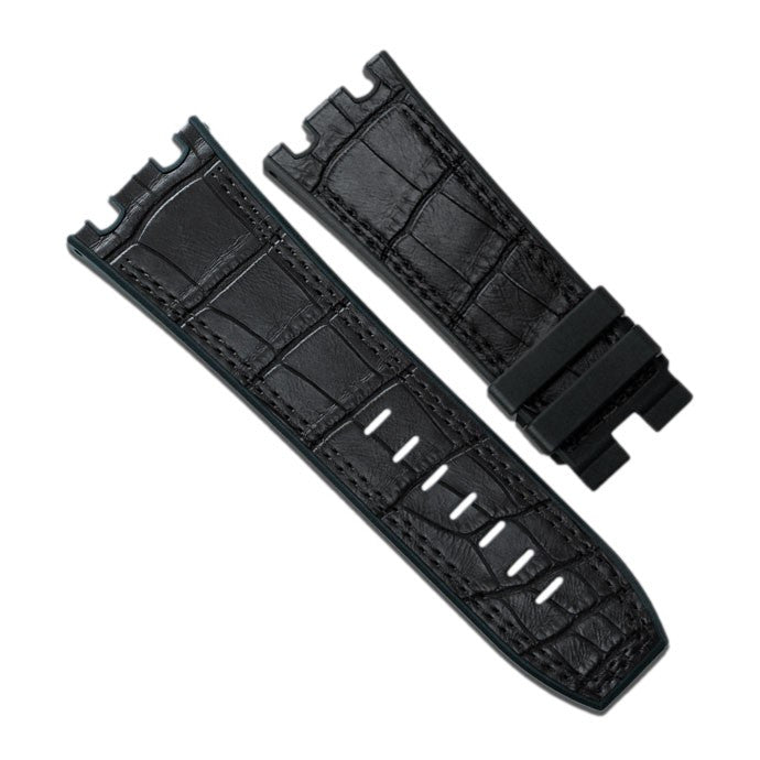 Rubber B strap APC44 Alligator SwimSkin  Black 