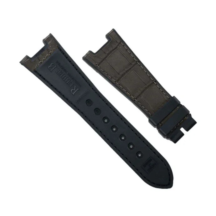 RubberB Alligator SwimSkin for Patek Philippe Nautilus - Brown PK79 Strap - alligator leather watch strap