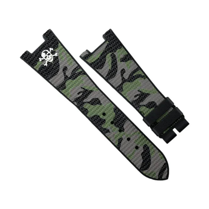 RubberB SwimSkin Twill for Patek Philippe Nautilus - Camo PK79 Strap - rubber watch strap
