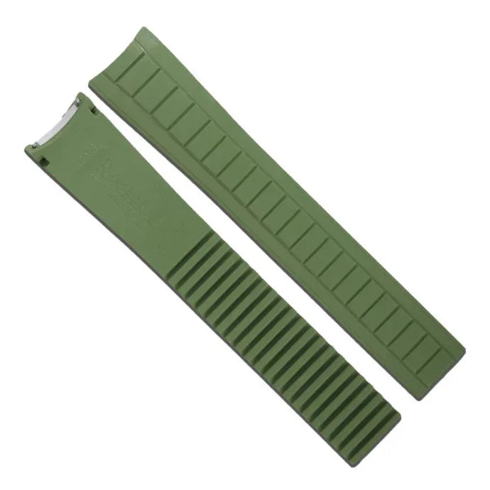 RubberB PK22 - Military Green Strap - rubber watch strap