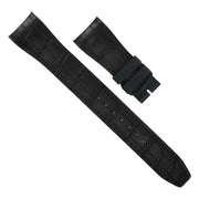 RubberB Alligator SwimSkin for IWC Big pilot - Black SK22 Strap - alligator leather watch strap