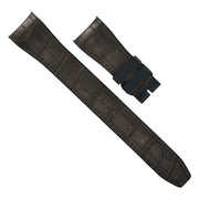 RubberB Alligator SwimSkin for IWC Big pilot - Espresso Brown SK22 Strap - alligator leather watch strap