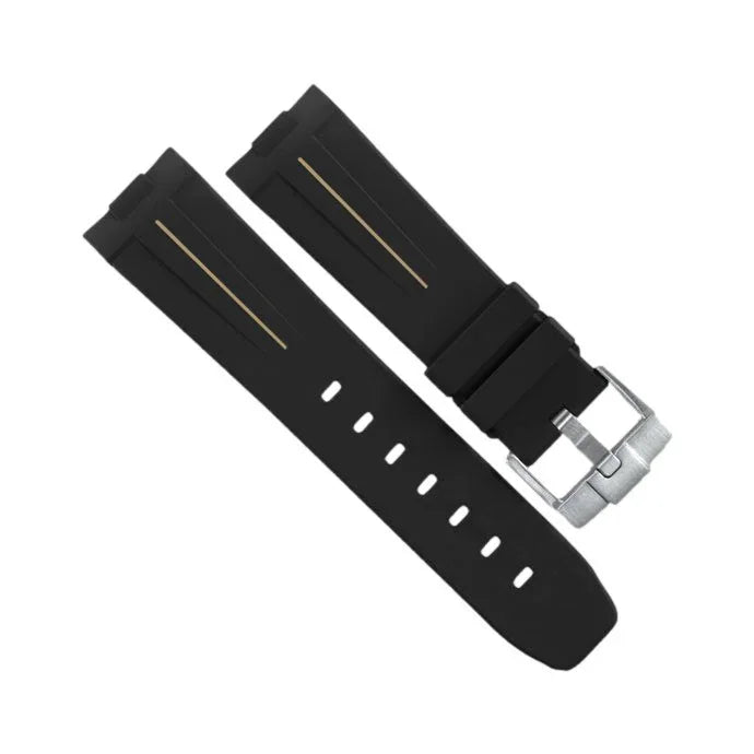 RubberB Strap P220 Black/Sand Luminor 44 mm 1950 Type I - rubber watch strap