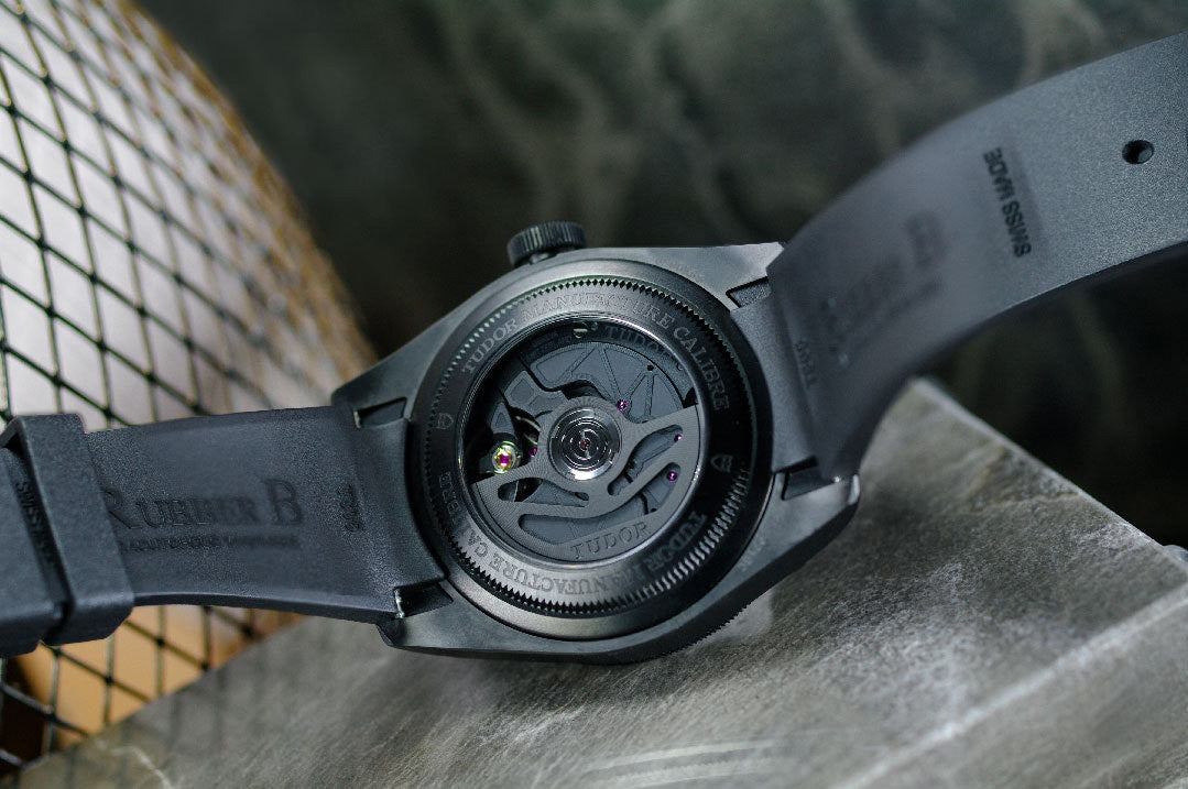 RubberB strap T805 for Tudor Heritage Black Bay Ceramic - Black
