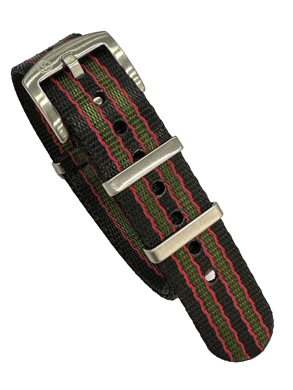 Seat Belt NATO watch strap - Bond Black/Red/Khaki - NATO nylon watch strap