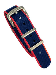 Seat Belt NATO watch strap - Red/Blue - NATO nylon watch strap