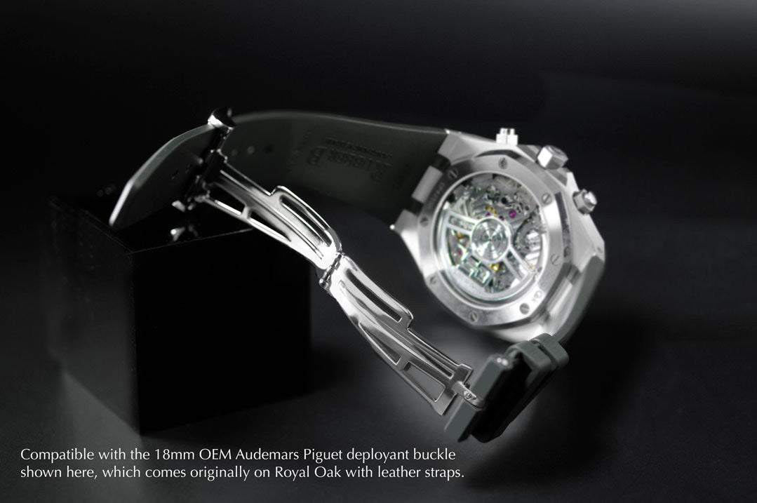 Rubber B Strap APB41 Abyss Blue for Audemars Piguet Royal Oak 41mm on Leather or Bracelet - Classic Series