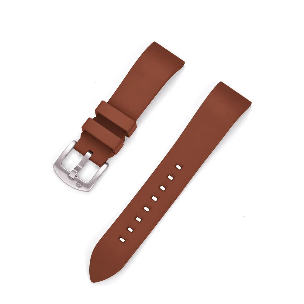 Kronokeeper Rubber strap Brown - rubber watch strap