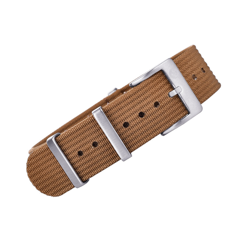KronoKeeper ribbed nato strap - Brown